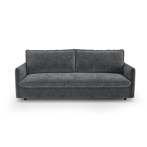 Premium Interiors - Snel uitklapbare slaapbank AVA - gewaafd fluweel leisteengrijs 198cm