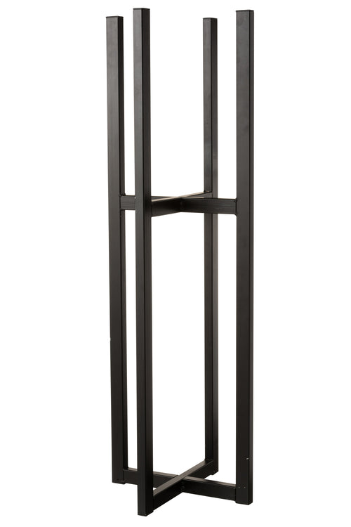 J-Line voet voor bloempot/mand - metaal - zwart - large - 95.2 cm hoog