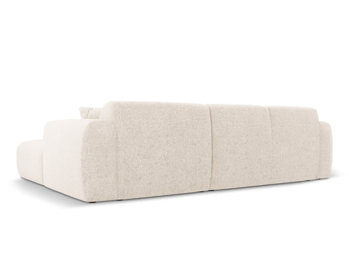 Cosmopolitan Design linker hoekbank Nolio 4-zits, chenille, lichtbeige - 170x260x72cm