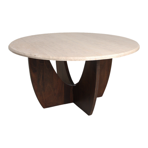 Raw materials eettafel Travertin rond - 120 cm - vtwonen shop