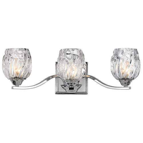 Elstead Kalli - 3 Lichts Badkamer Boven Spiegel Wandlamp Gepolijst Chroom IP44, G9