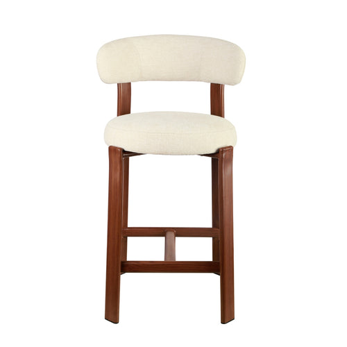 DÉJA Living Barstoel Märsta - Beige Stof - Zithoogte 67cm - vtwonen shop