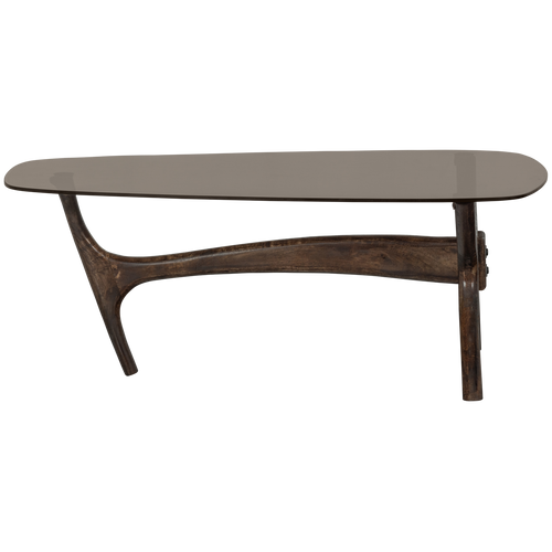 WOOOD salontafel Flash - Glas/Hout - Walnoot - 42x110x60 - vtwonen shop