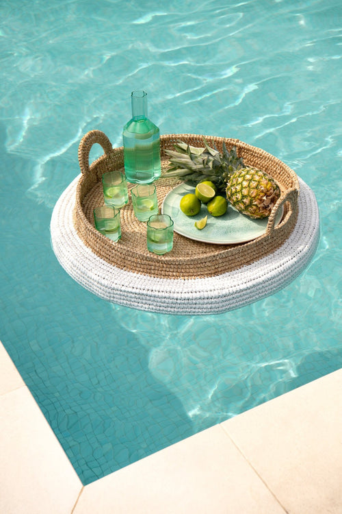 J-Line karaf Fiore - glas - aqua