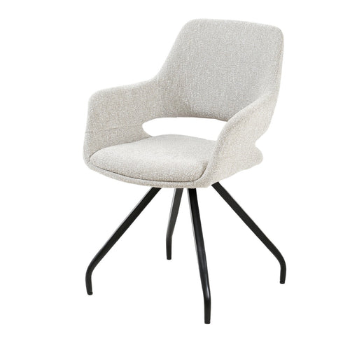 Livingfurn eetkamerstoel Capp - beige - set van 2 - 61x61x88