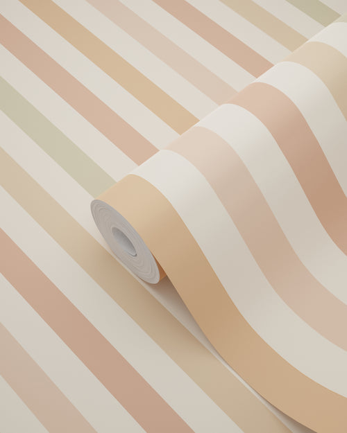 ESTAhome behang strepen roze en groen - 50 x 900 cm - 131606 - vtwonen shop