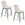 Housecraft Living Lionel Barkrukken rugleuning 65 cm Donkergrijs - Set van 2