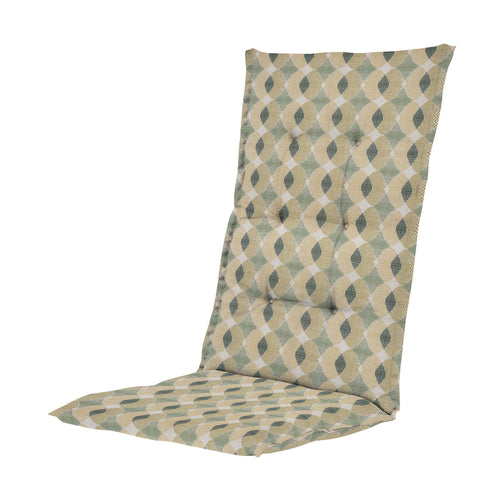 Madison tuinstoelkussen hoge rug Rae - groen - 123x50x5cm - set van 4