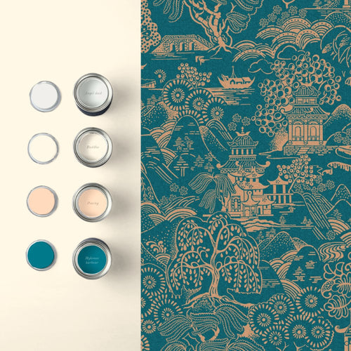 Graham & Brown Vliesbehang - Basuto Teal - 10mx53cm - vtwonen shop