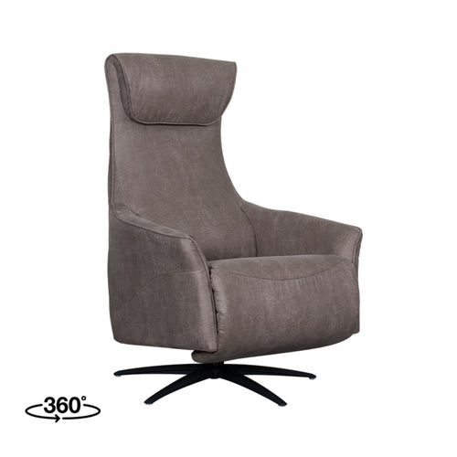LABEL51 Fauteuil Lund Elektrisch - Taupe Stof - Draaibaar - vtwonen shop