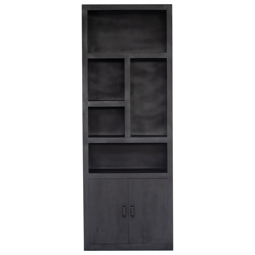 Giga Meubel Wandkast Xander Klein - Zwart Mangohout - 80x45x220cm - vtwonen shop