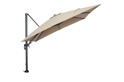 Hawaii parasol - 300x300 cm - carbon black - taupe - vtwonen shop