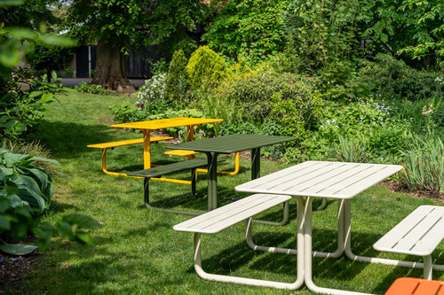 MaximaVida metalen picknicktafel Max ivoor - 150 cm - vtwonen shop