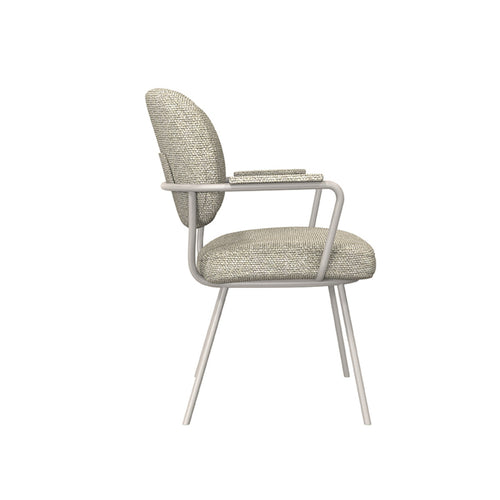 LABEL51 Eetkamerstoel Lausanne - Naturel/Taupe Bouclé - vtwonen shop