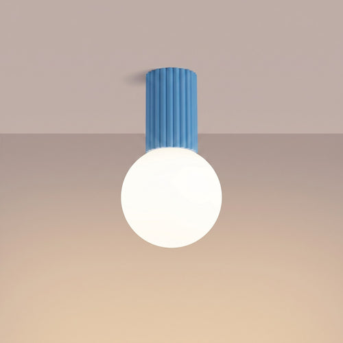 Sollux Lighting Plafondlamp HALO lichtblauw IP44 - 12x12x21cm
