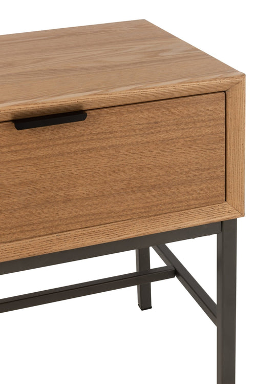 J-Line bijzettafel Op Onderstel - hout/metaal - naturel