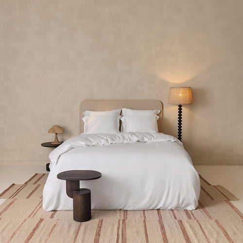 Coco & Cici - Tencel Sateen Dekbedovertrek 260 x 220 cm - 2 Persoons Beddengoed - Wit - Lyocell - Hypoallergeen & Extra Zacht - 2 Kussenslopen (60x70)