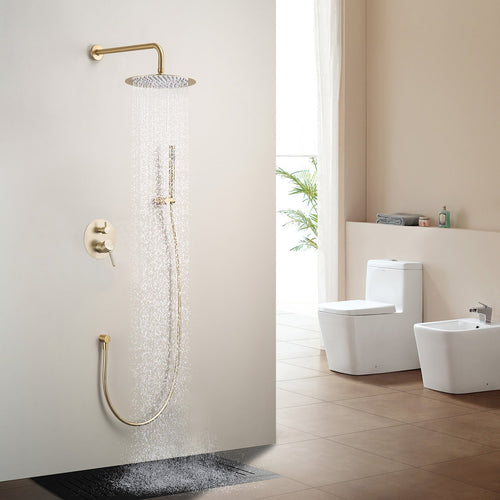 LOMAZOO inbouw regendouche Solara - met handdouche & slang - goud