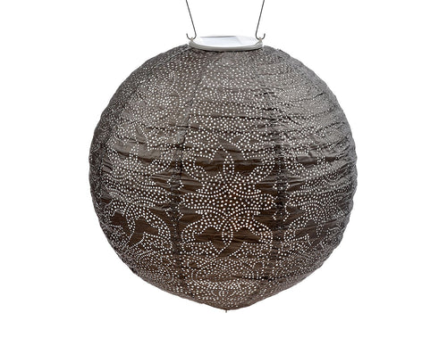 Lumiz solar lampion - marrakesh rond - 30 cm - taupe - vtwonen shop