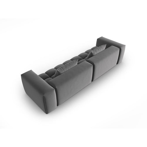 Cosmopolitan Design - Modulaire bank Verona 5-zits, flueel warm grijs - 85x290x70cm