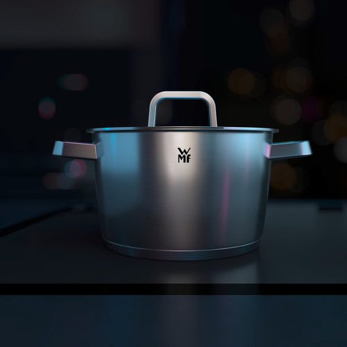 WMF Iconic 2-delige set kookpan hoog - Ø220mm + steelpan met deksel - Ø160mm