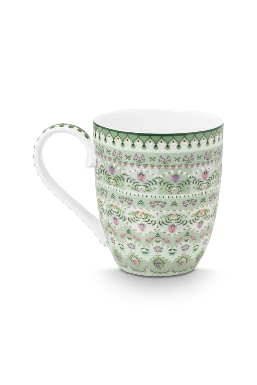 Pip Studio - XL Mokken - Lily & Lotus - Moon Delight - Lichtgroen - Set van 6