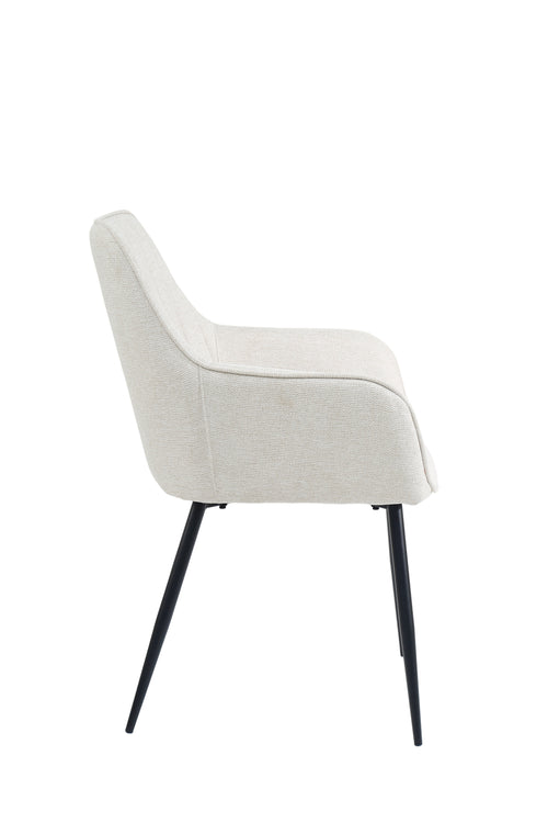 Housecraft Living Maud Eetkamerstoelen met armleuning Off-White - Set van 2 - vtwonen shop