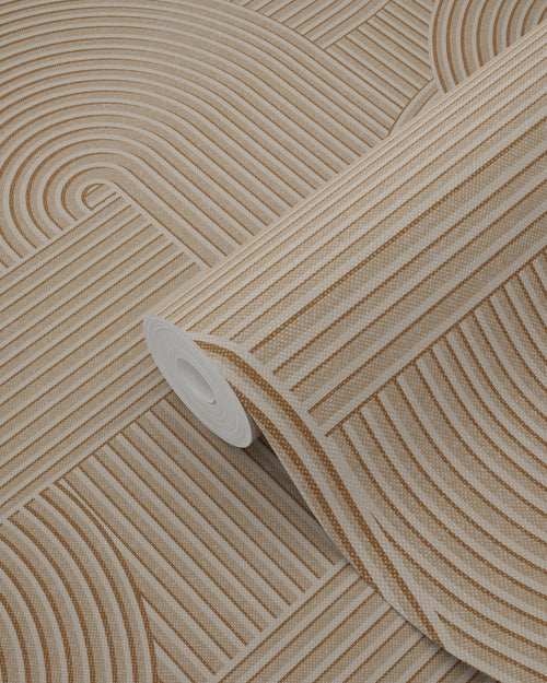 Origin Wallcoverings behang grafisch 3D motief licht terracotta - 53 cm x 10.05 m - 348016 - vtwonen shop