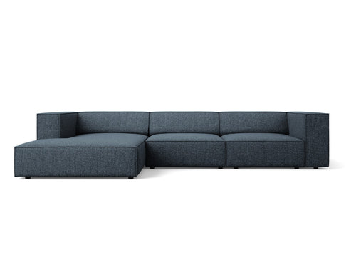 Cosmopolitan Design linker hoekbank Arendal 4-zits, chenille, koningsblauw - 166x284x70cm