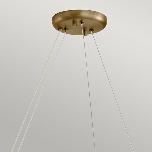 Zylindrische Pendelleuchte, modernes Champagner-Bronze, 9 x E14