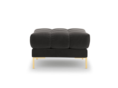 Cosmopolitan Design Poef Bali flueel, donkergrijs - 60x60x41cm
