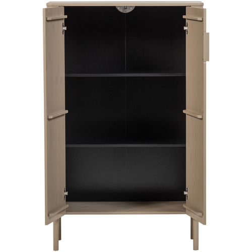 WOOOD kast 2-deurs Gunnar - Grenen - Mud - 135x85x39