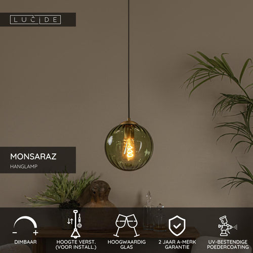 Lucide hanglamp MONSARAZ - 1xE27 - Groen