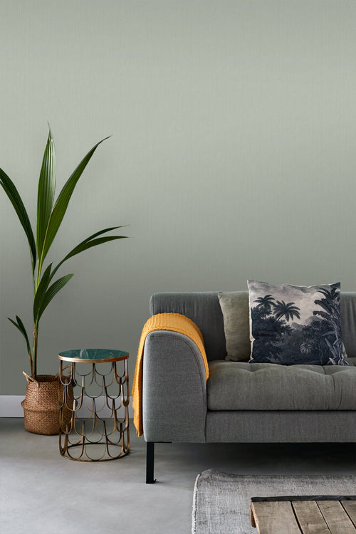ESTAhome behang effen denim jeans structuur groen grijs - 53 cm x 10.05 m - 148705