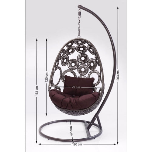 Kare Design Hängend fauteuil Ibiza bruin