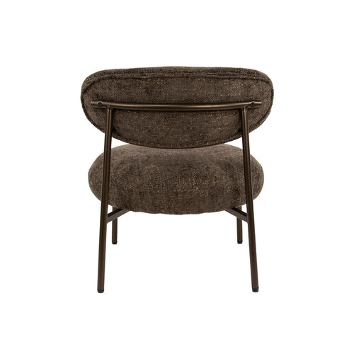 Giga Meubel Fauteuil Round Tissee - Bruin Stof - 62x67x71cm
