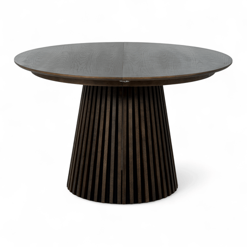 Furnhouse uitschuifbare eettafel Svendborg - Gerookt eikenhout - Ø 120/220x120 cm