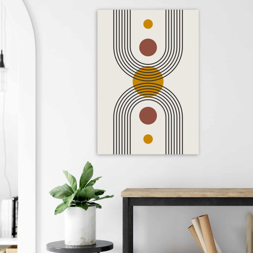 Artfulprints Poster Boho – Solar form   - 50x70 cm - Meerkleurig