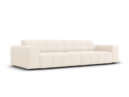 Cosmopolitan Design Bank Chicago 4-zits, chenille lichtbeige - 102x252x78cm