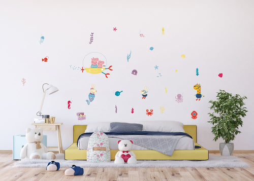 Sanders & Sanders muursticker Peppa Pig multicolor - 85 x 65 cm - 601360