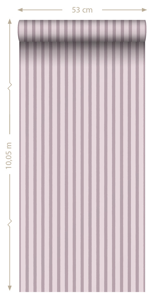 Sanders & Sanders behang geschilderde strepen paars - 50 x 900 cm - 935399