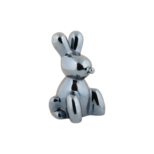 Present Time ornament Balloon Bunny - zwart - 10x9x15cm - vtwonen shop