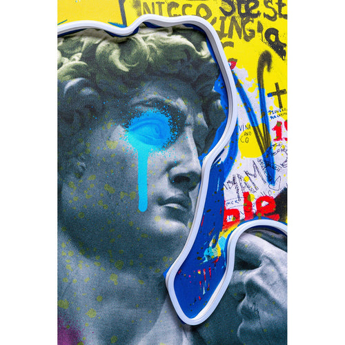 Kare Design Schilderij LED David graffiti 60x80cm