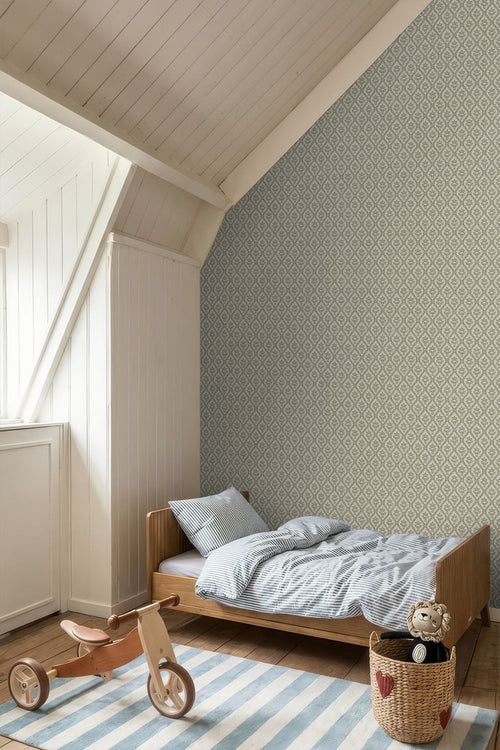 ESTAhome behang vintage bloemen grijs - 50 x 900 cm - 132012