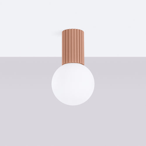 Sollux Lighting Plafondlamp HALO mokka IP44 - 12x12x21cm