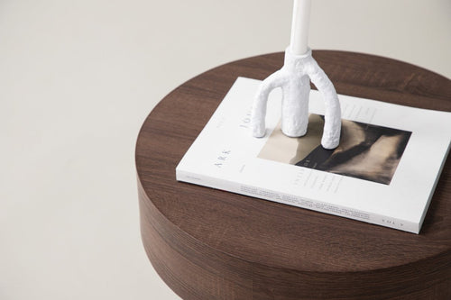Rebellenclub Bijzettafel Medle - ø50 cm - Walnoot