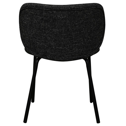 Furnhouse eetkamerstoel Nanna - Zwart - Stof (Bouclé) - Set van 4