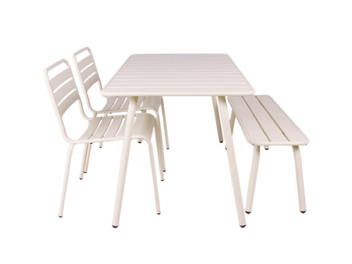 MaximaVida metalen tuinset Max 150 cm ivoor - 4-delig bank zonder rugleuning - vtwonen shop