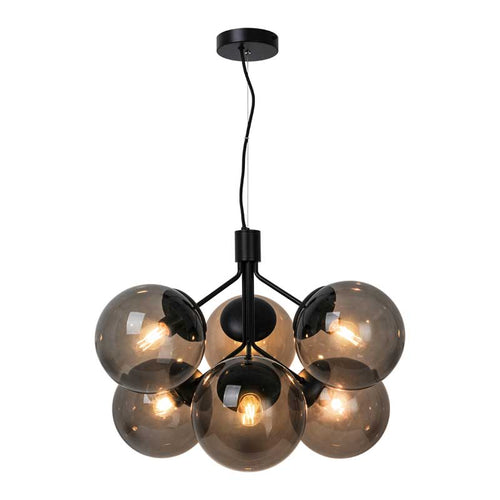 Nordlux Ivona Hanglamp - 6-lichts E27 - Zwart - vtwonen shop