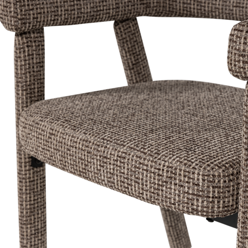 WOOOD eetkamerstoel armleuning bruin Sedo - Set Van 2 - 78x59x58